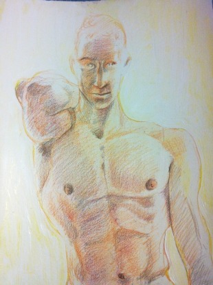 "Nathan" Pencil crayon on paper 11"x14" (2011)
